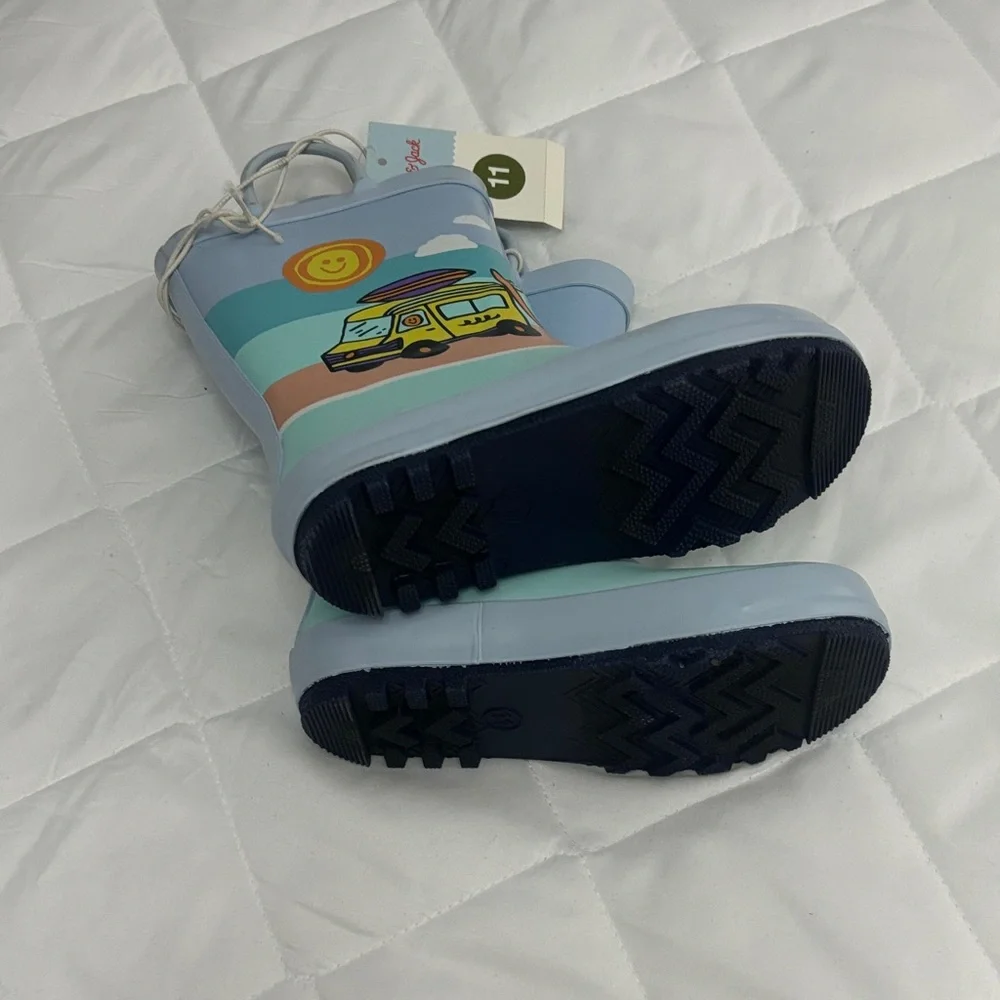 Cat & Jack Aqua and Light Blue Kids' Rain Boots